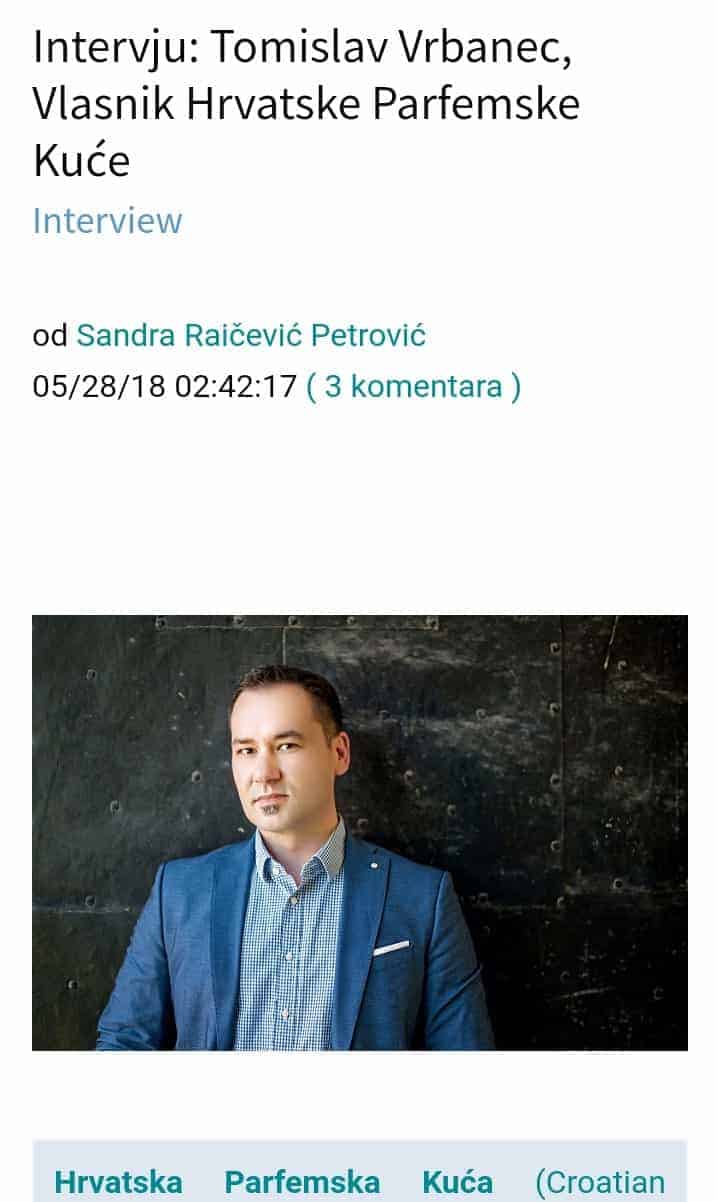 Vrbanec FRAGRANTICA intervju 2018